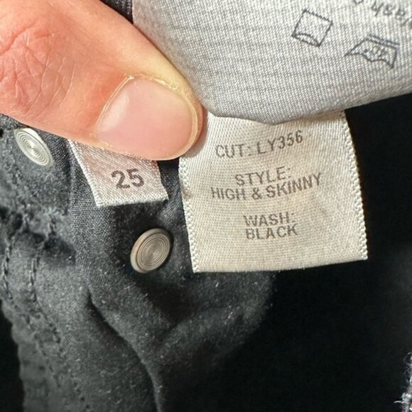 REFORMATION Black High Waist Skinny Jeans Size 25 - Picture 5 of 7